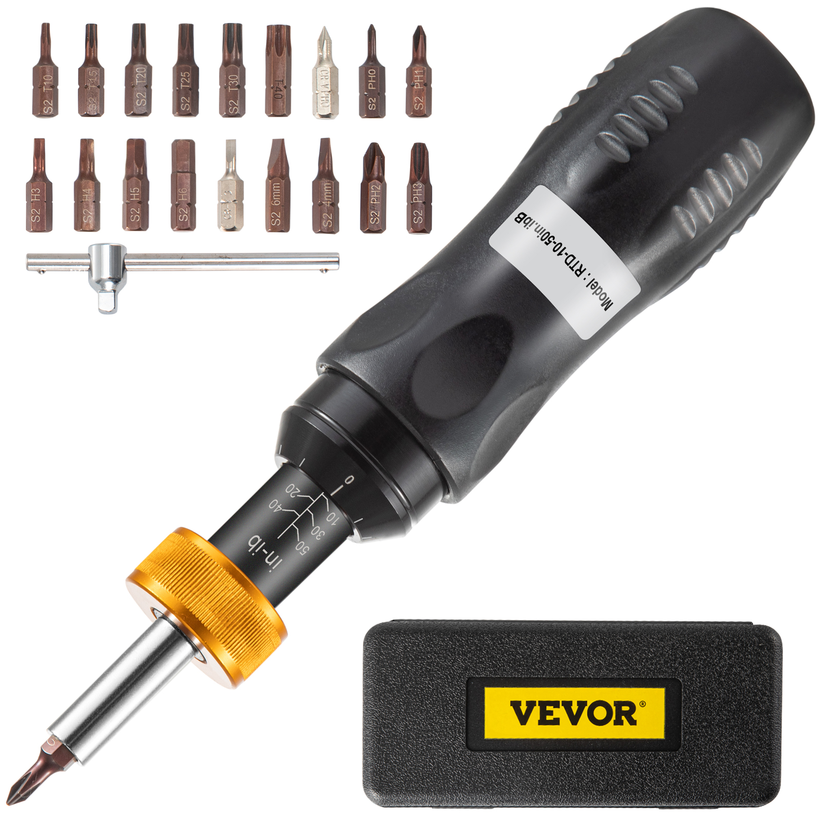 Wkrętak dynamometryczny 1/4" sześciokątny 1,1-5,6 N/m VEVOR