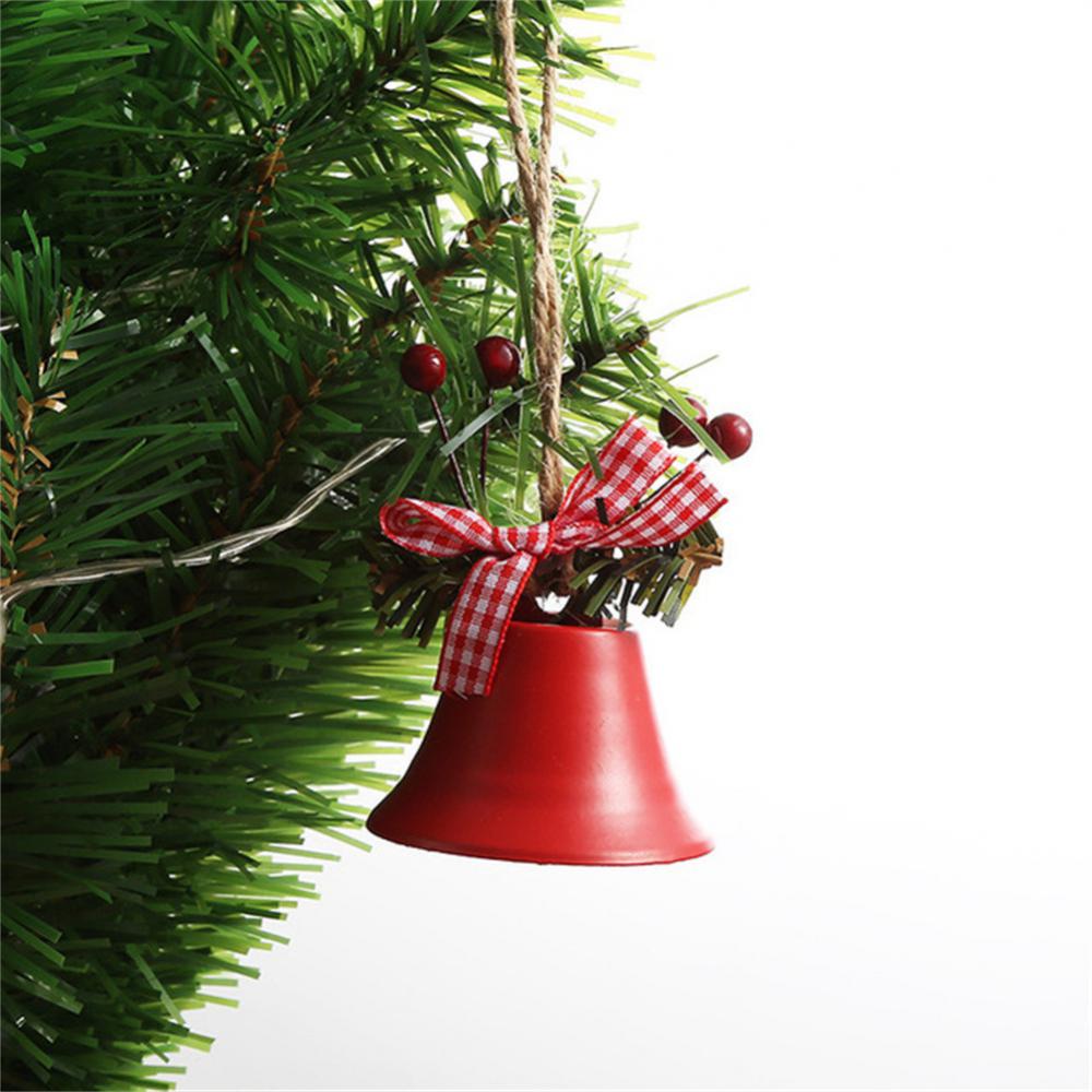 Cloche de noël pendentif rouge blanc vert, 3 pièces, cloches suspendues pour arbre de noël, décorations d'ambiance de noël - 8