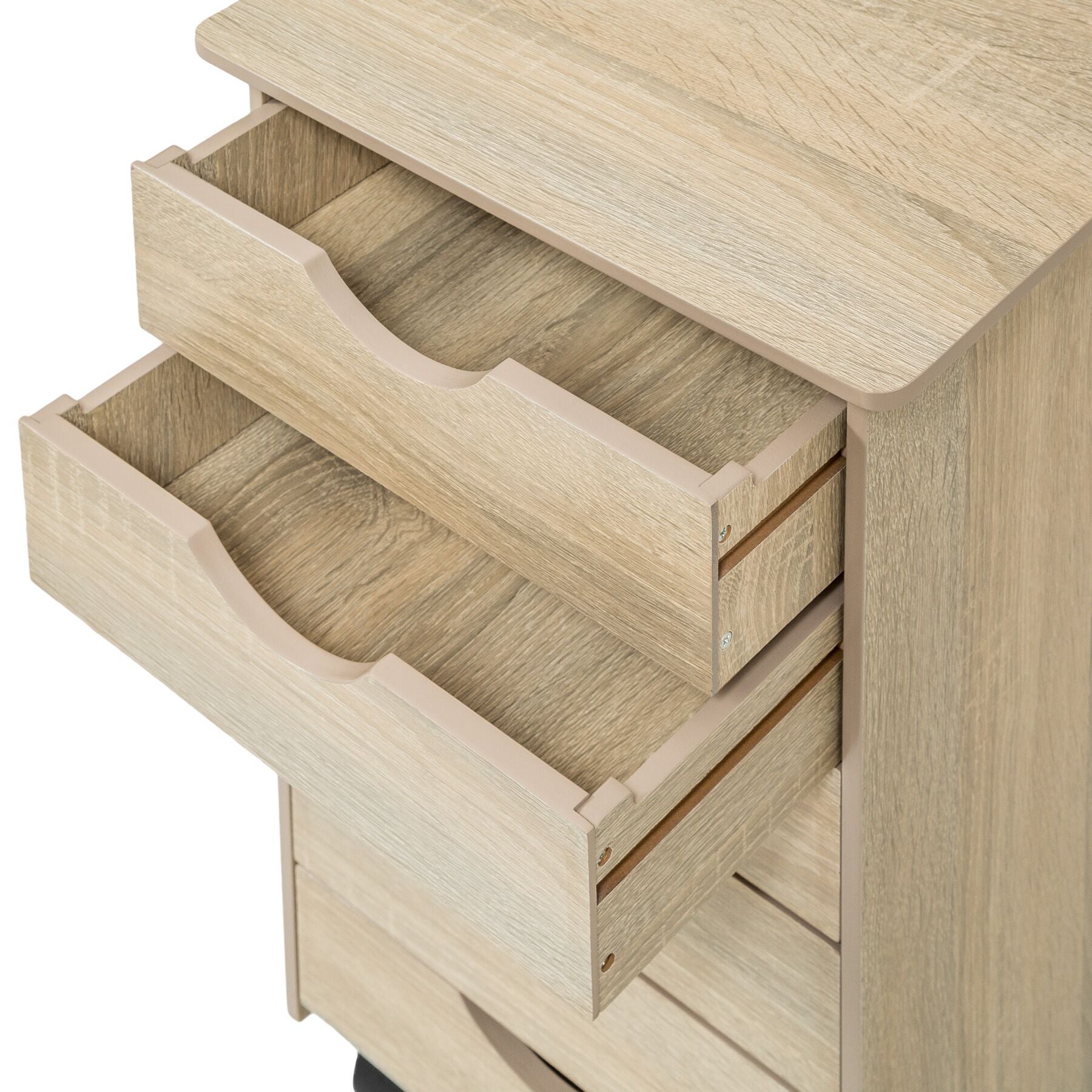 Caisson de bureau à roulettes en bois MDF 65 x 36 x 40 cm TECTAKE - 5