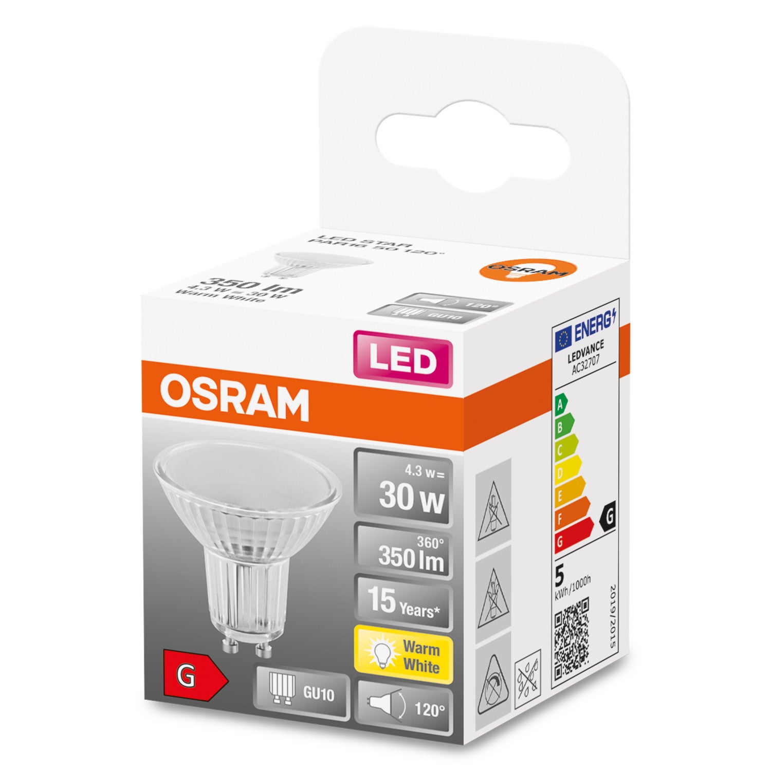 Osram STAR lâmpada LED Branco quente 2700 K 4,3 W GU10 G - 4