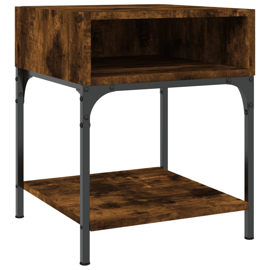 Maison Exclusive - Table de chevet chêne fumé 40x41x50 cm bois d'ingénierie - 2