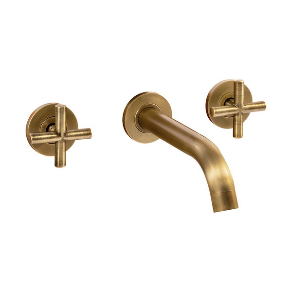 Grifo lavabo empotrado de pared, Bronce Leroy Merlin