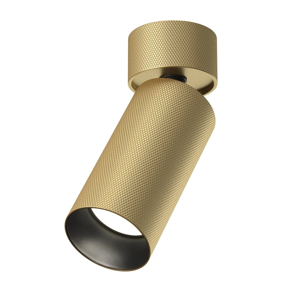 Reflektor sufitowy spot natynkowy Artisan okrągły matowy złoty 1xGU10x10W wym: 14,6 x 5,4 x 5,4 cm aluminium Maytoni