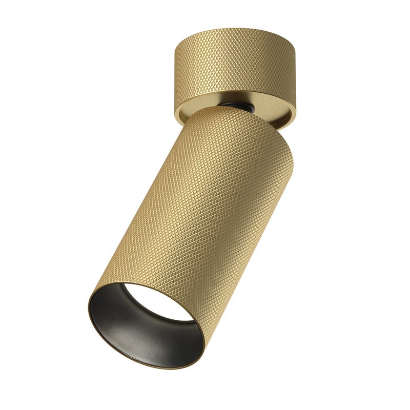 Reflektor sufitowy spot natynkowy Artisan okrągły matowy złoty 1xGU10x10W wym: 14,6 x 5,4 x 5,4 cm aluminium Maytoni