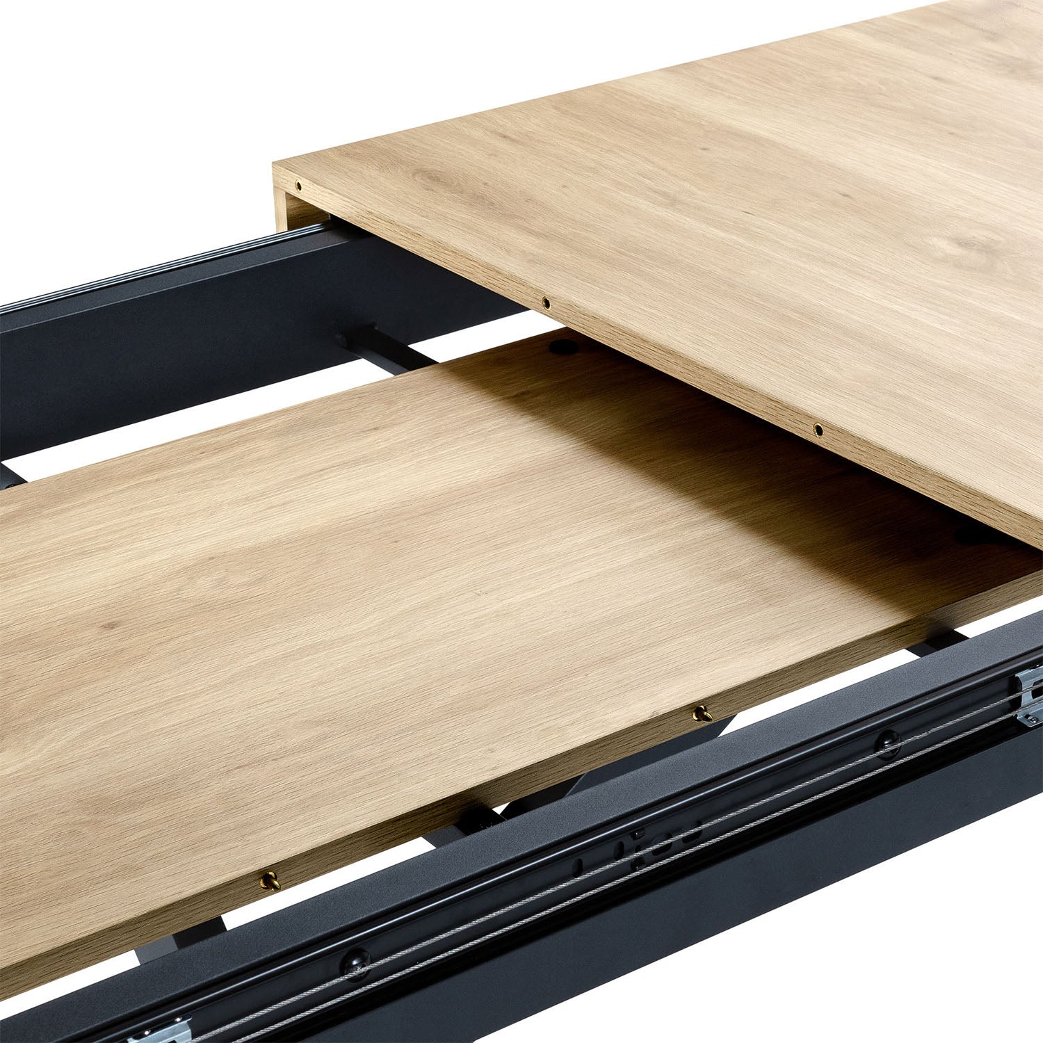 Table de salle à manger extensible Palermo couleur chêne, 140-180 cm - 7