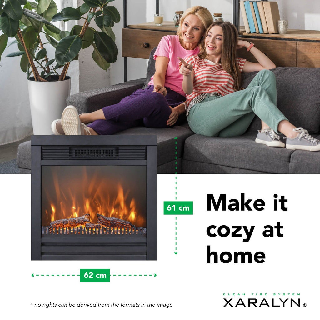 Xaralyn | Cheminée électrique encastrable Lucius - 1400 Watt chauffage - Télécommande - 5