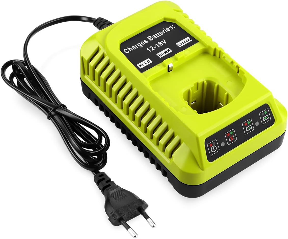 Ładowarka Ryobi 18V - Zamiennik P103 P104 P105 P107 P108, Kompatybilna z Akumulatorami Ryobi One+