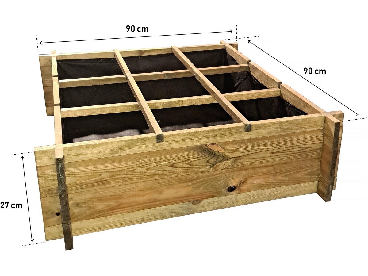 Carré potager en bois 