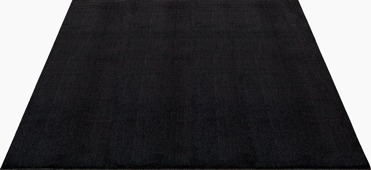 the carpet Relax tapis moelleux à poils courts, dessous antidérapant, lavable à 30 degrés, super soft, aspect fourrure, Noir, 240 x 340 cm - 3