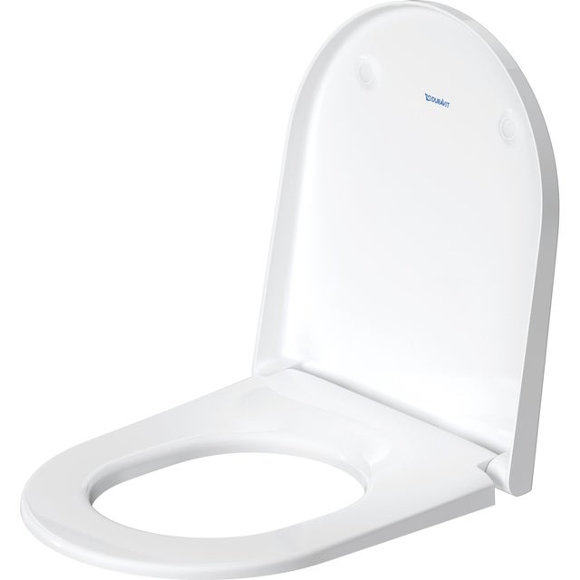 Asiento de inodoro Duravit D-Neo, 376x441x43mm, con mecanismo de cierre suave, Duroplast, 0021690000