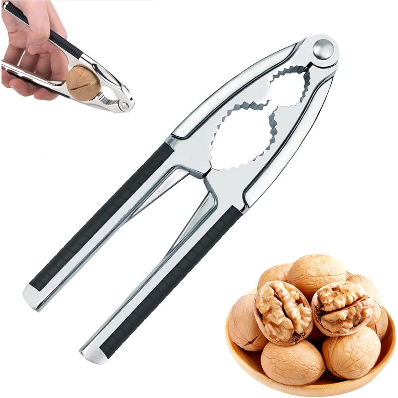 Dziadek do Orzechów Wielofunkcyjny Metalowy z Antypoślizgowym Uchwytem do Orzechów Włoskich, Laskowych, Migdałów, Owoców Morza