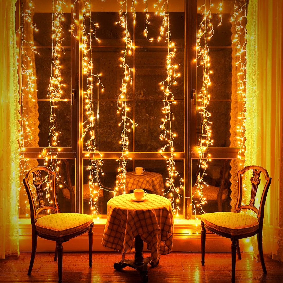 Monzana Guirlande lumineuse 600 LED 20m illumination Blanc chaud décoration Noël éclairage cascade intérieur extérieur - 8