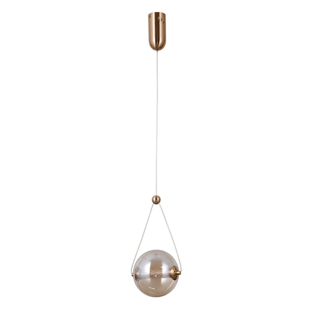 Lampa wisząca RASTIA LED 6W Ciepła biel 550lm złoto-bursztynowy wym: 120 x 15 x 15 cm Italux