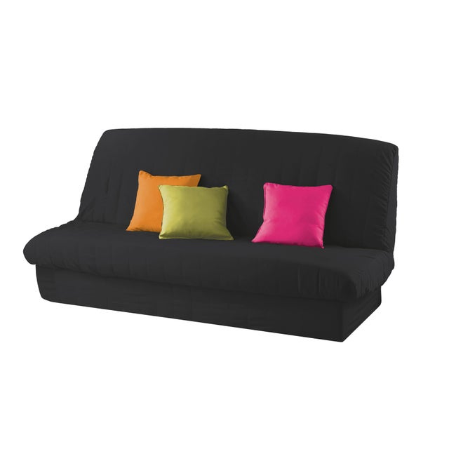 Housse de clic-clac matelassée - Noir - 140x200 cm - Polyester