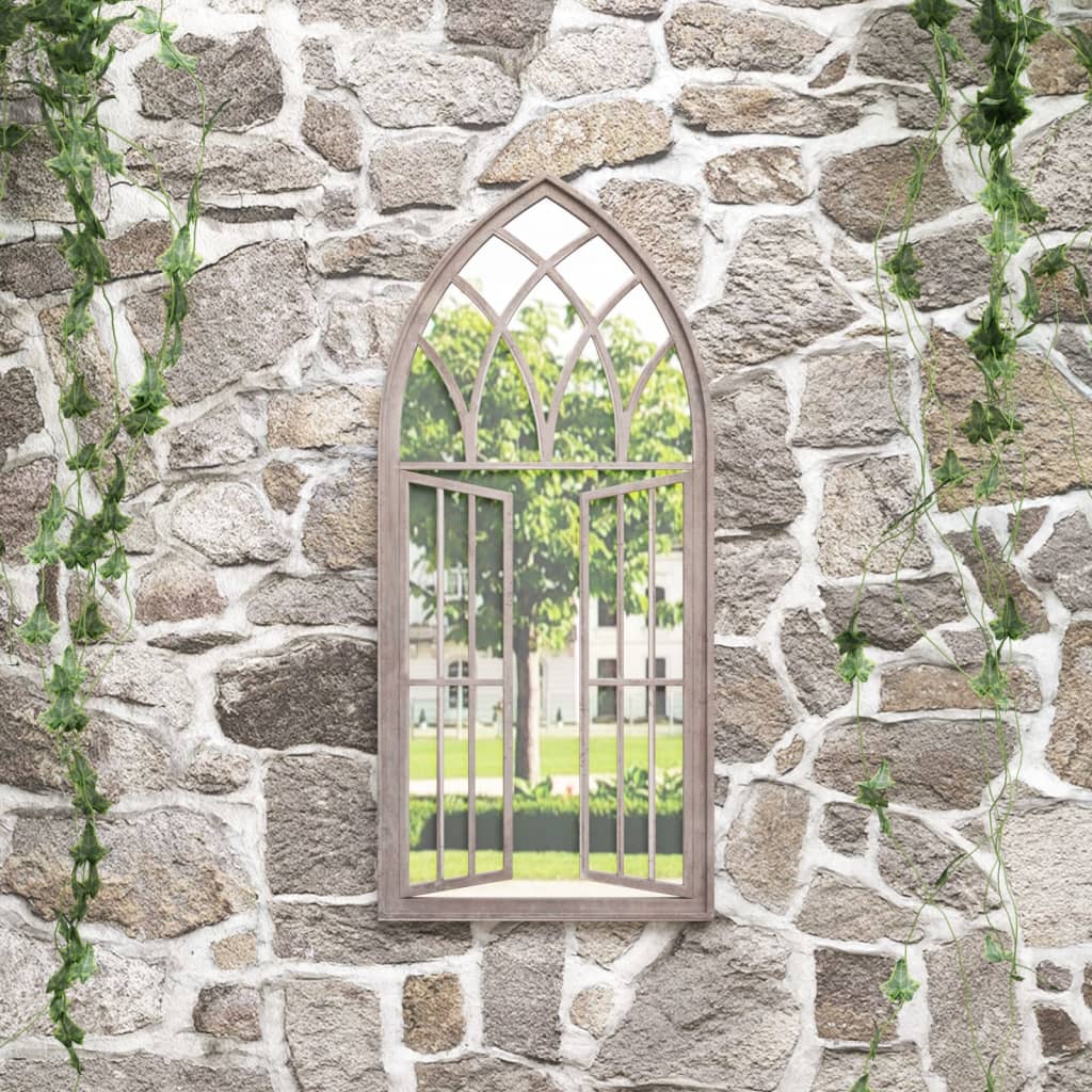 Miroir De Jardin VidaXL 40cm - Cadre Fer Rond Décoratif Extérieur