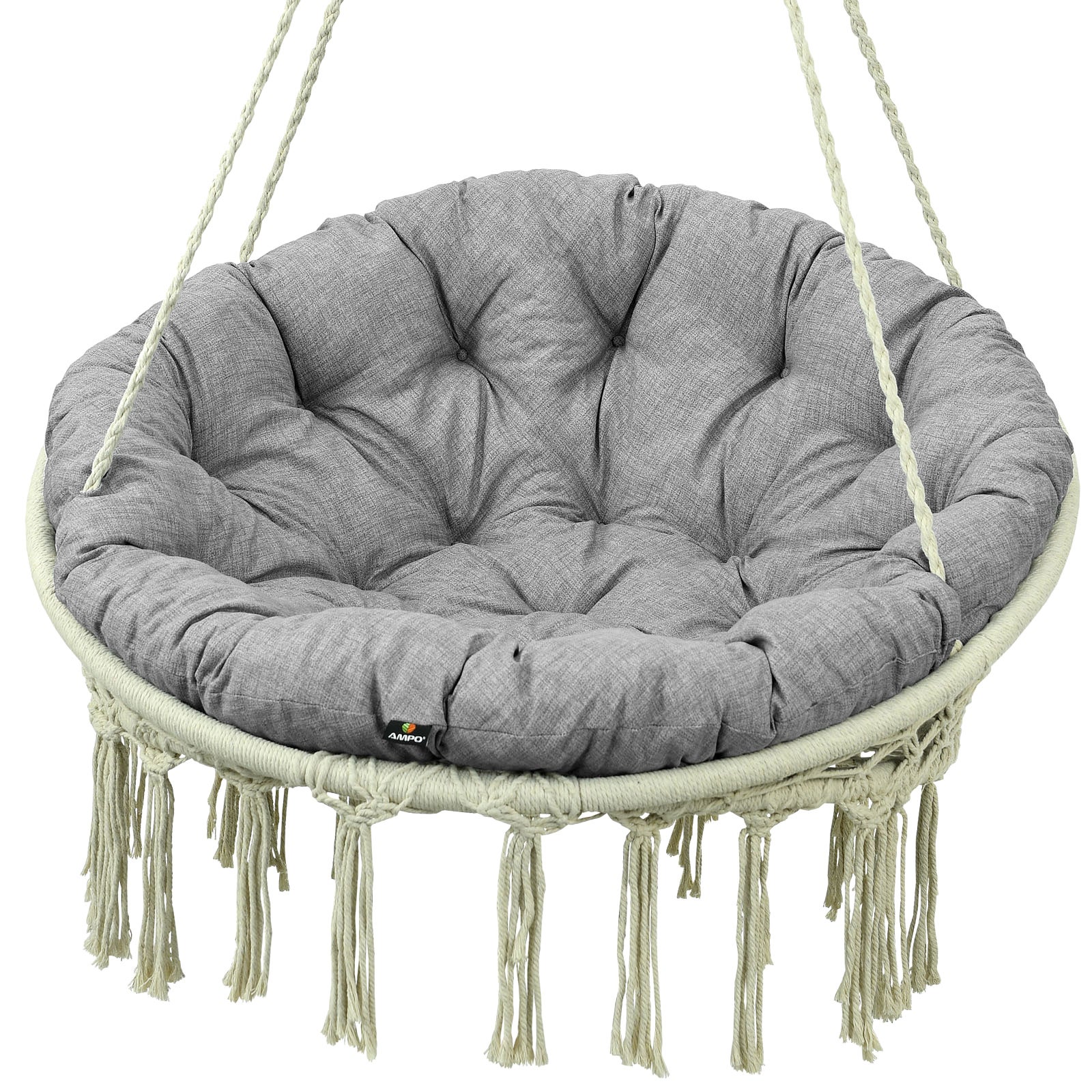 Poduszka na huśtawkę bocianie gniazdo AMPO jasny szary 130 cm 1 szt.
