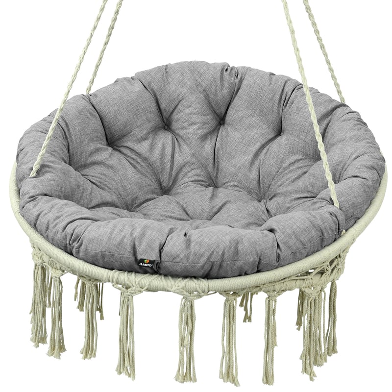 Poduszka na huśtawkę bocianie gniazdo AMPO jasny szary 130 cm 1 szt.