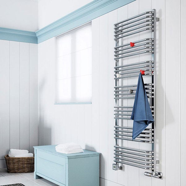 Sèche-serviette électrique chromé - (HxL) 1580x600 mm - 600 Watts - 600 Watt - ALE1580-600E8CRO - 4