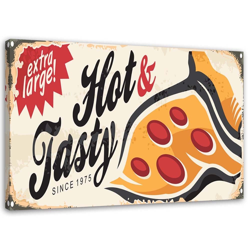 Obraz na płótnie, Retro pizza 100x70