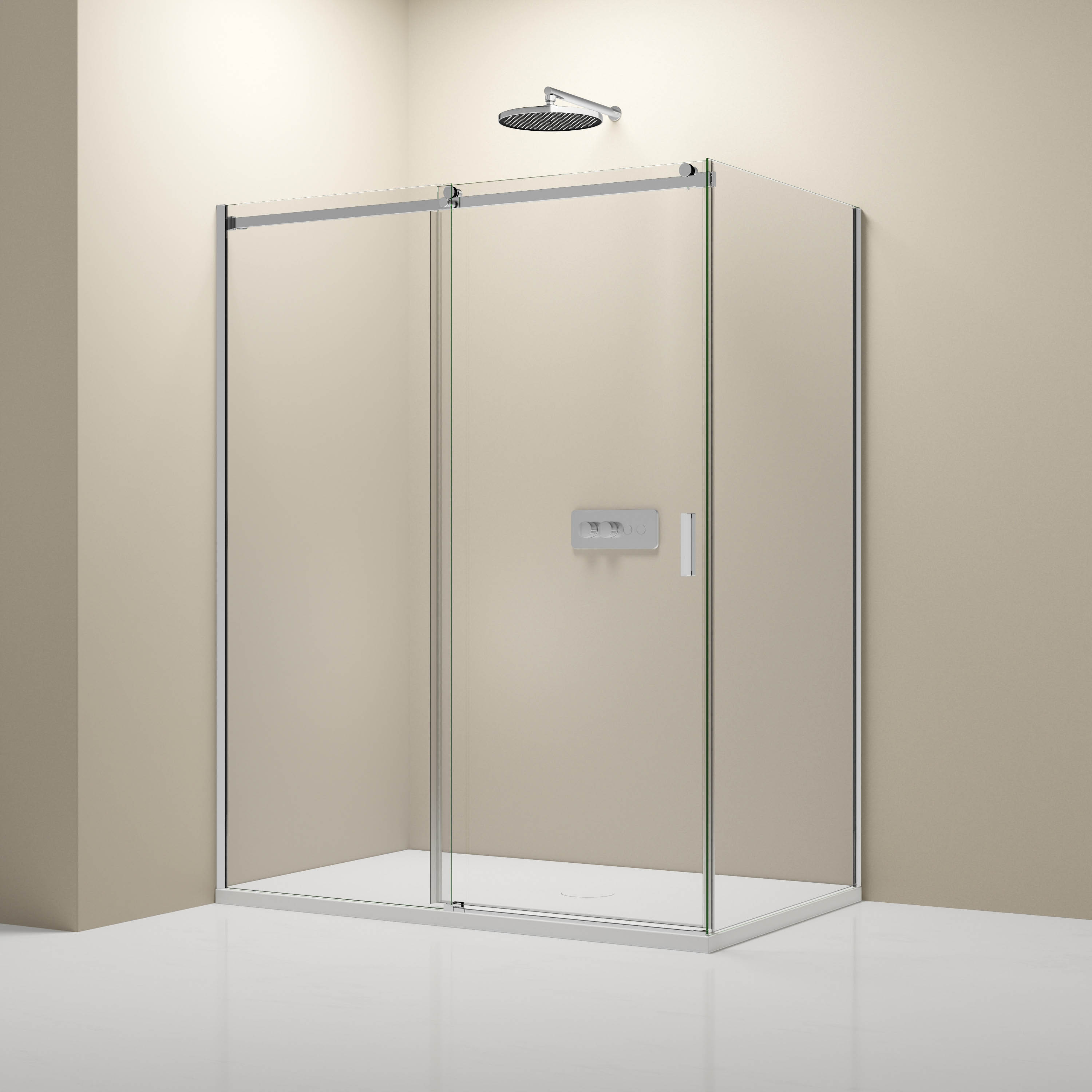 Bernstein Kabina prysznicowa NT806 FLEX chrom - szkło bezpieczne ESG 8mm - 100x90 cm