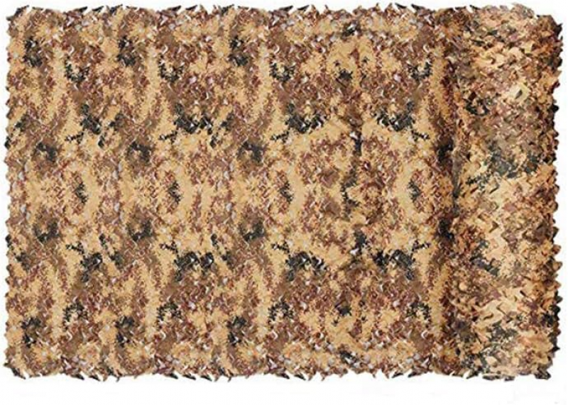 Żagiel przeciwsłoneczny prostokątny, siatka maskująca, wzór kamuflażu, 3x4m, kamuflaż pustynny