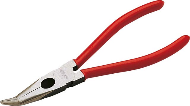 SAM OUTILLAGE - Pinces à bec demi-rond coudé polies vernies