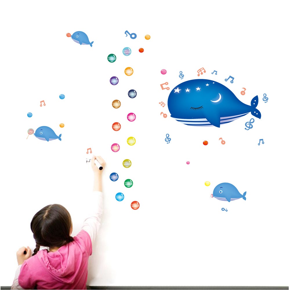 Adesivi balena e bolle - Sticker adesivo - adesivi murali - - 3