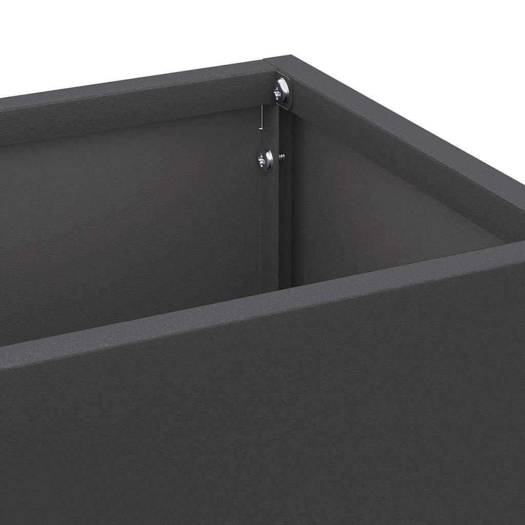 vidaXL Stand de Parapluie de Pluie Noir 15,5 x 15,5 x 49 cm Acier - 5