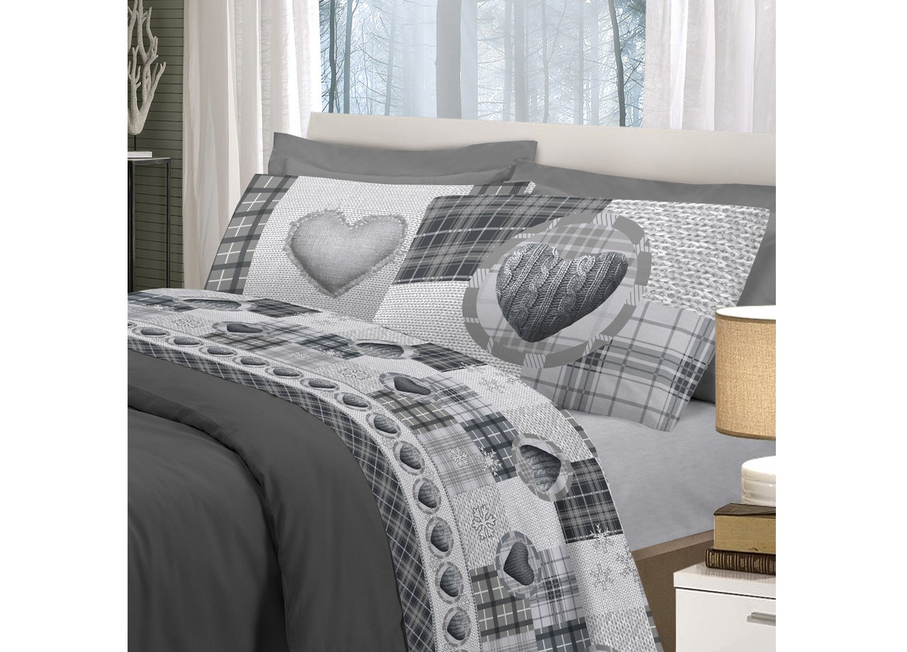 Completo Lenzuola Linea Pensieri Delicati 100% Cotone Disegno New Orsetti Singolo Blu 90309626