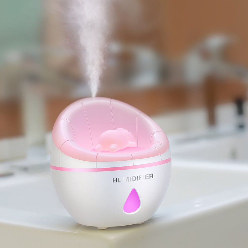 Humidificateur D'air USB 600 Ml - Silencieux, 2 Sorties Brumisation, Lumière Colorée - Pour Chambre, Bureau, Bébé - 7