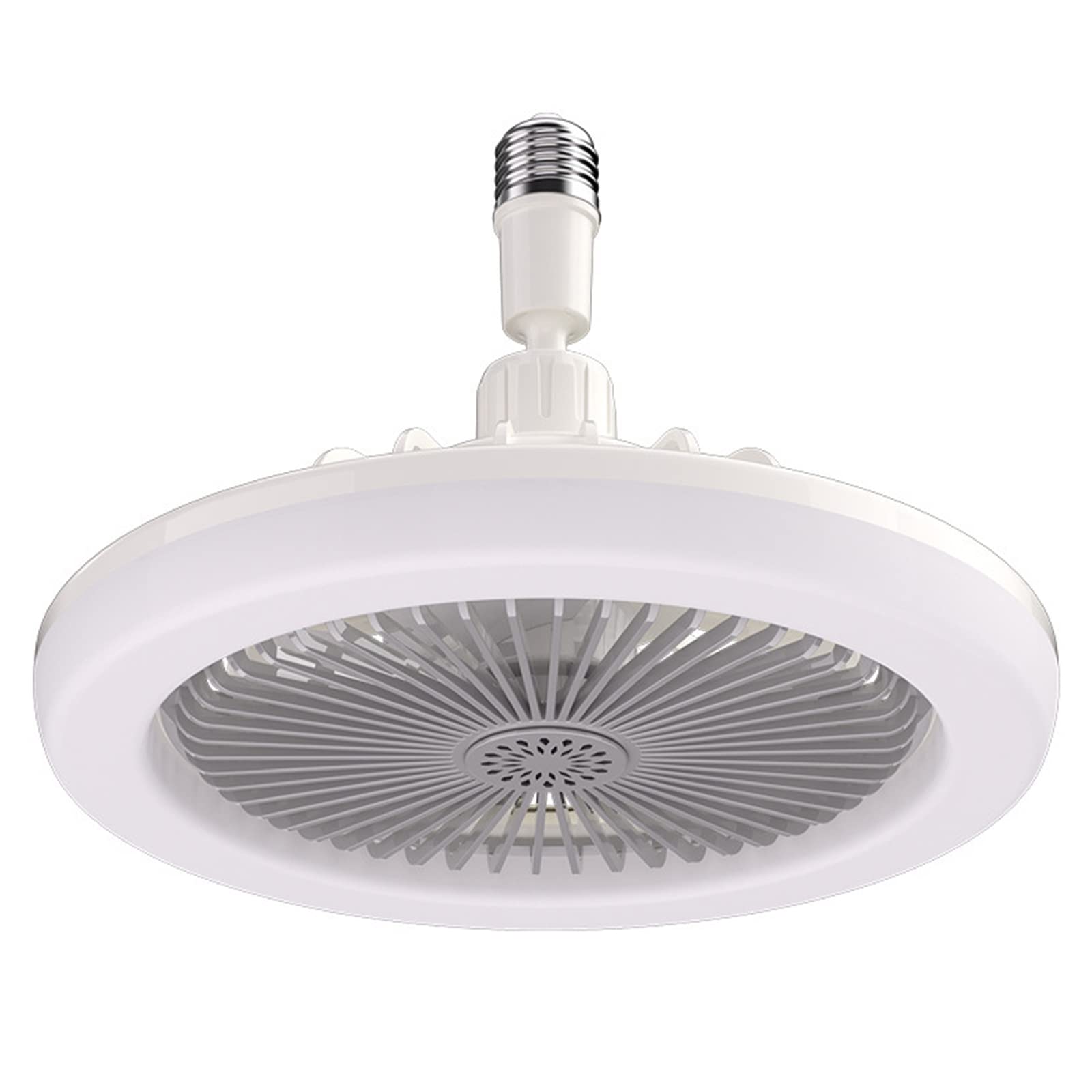 Lampa sufitowa LED do aromaterapii z pięcioma łopatkami wentylatora, pilot zdalnego sterowania E27, oświetlenie do salonu, szara, światło białe