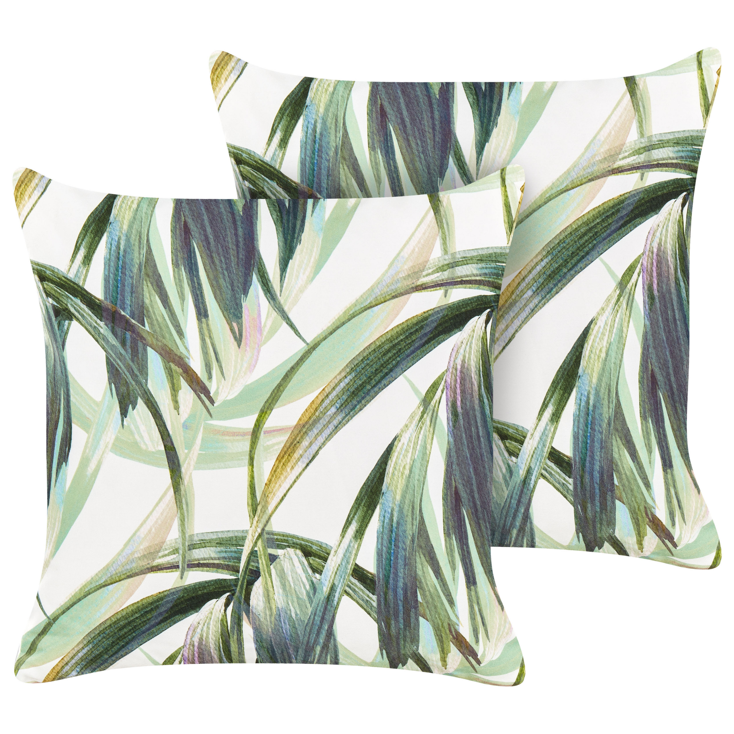 Set de 2 perne pentru exterior CALDERINA Imprimeu botanic 45 x 45 cm Verde 2buc