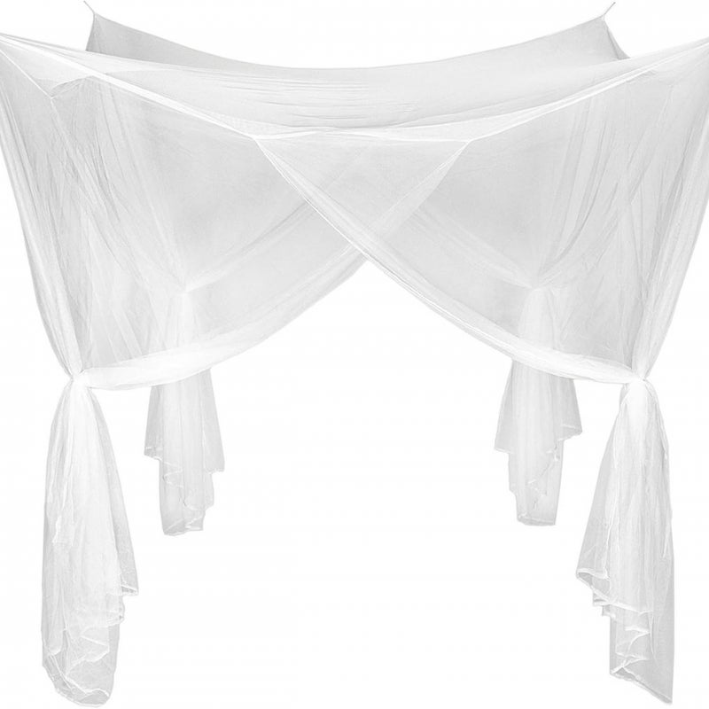 Moskitiera dla 2 osób - 190 cm x 210 cm x 240 cm - W zestawie materiały montażowe - Namiot z moskitierą - Nadaje się do domu - Biały