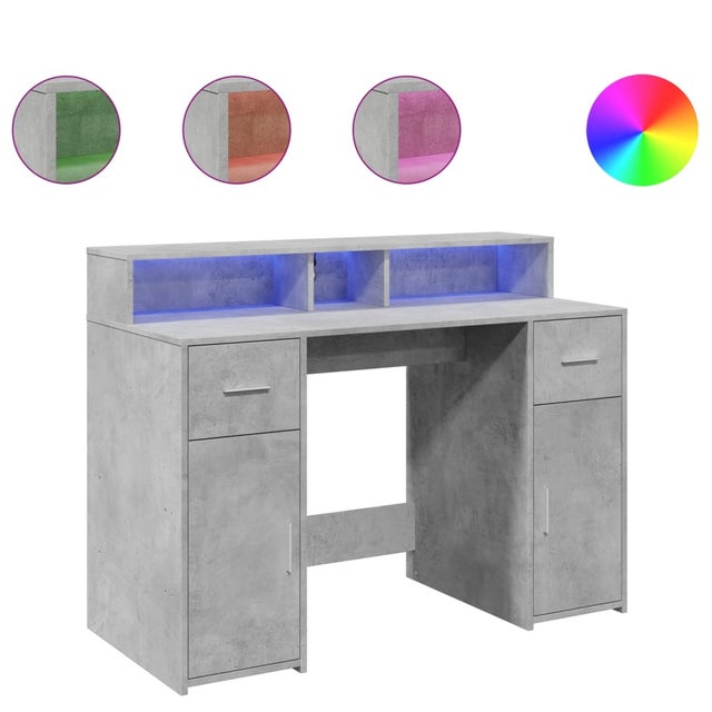 VidaXL Bureau Gris béton 80x40x75 cm Aggloméré - Maison VidaXL Bureau Gris béton 80x40x75 cm Aggloméré - Maison
