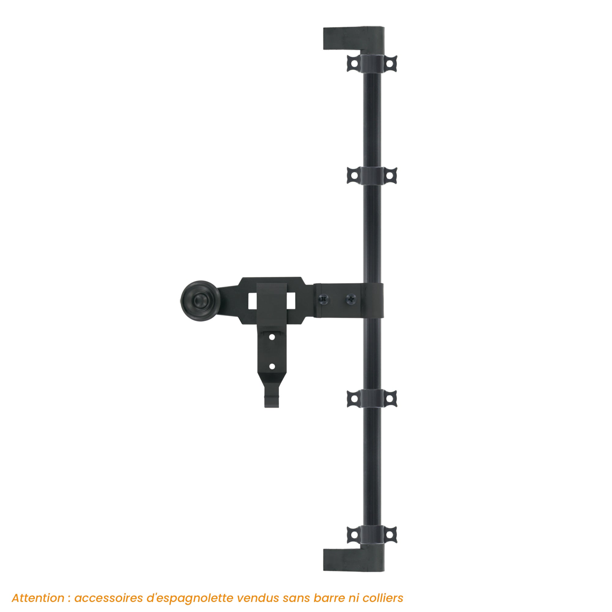 Espagnolette, Noir, Système de Fermeture pour Volet Battant - 3