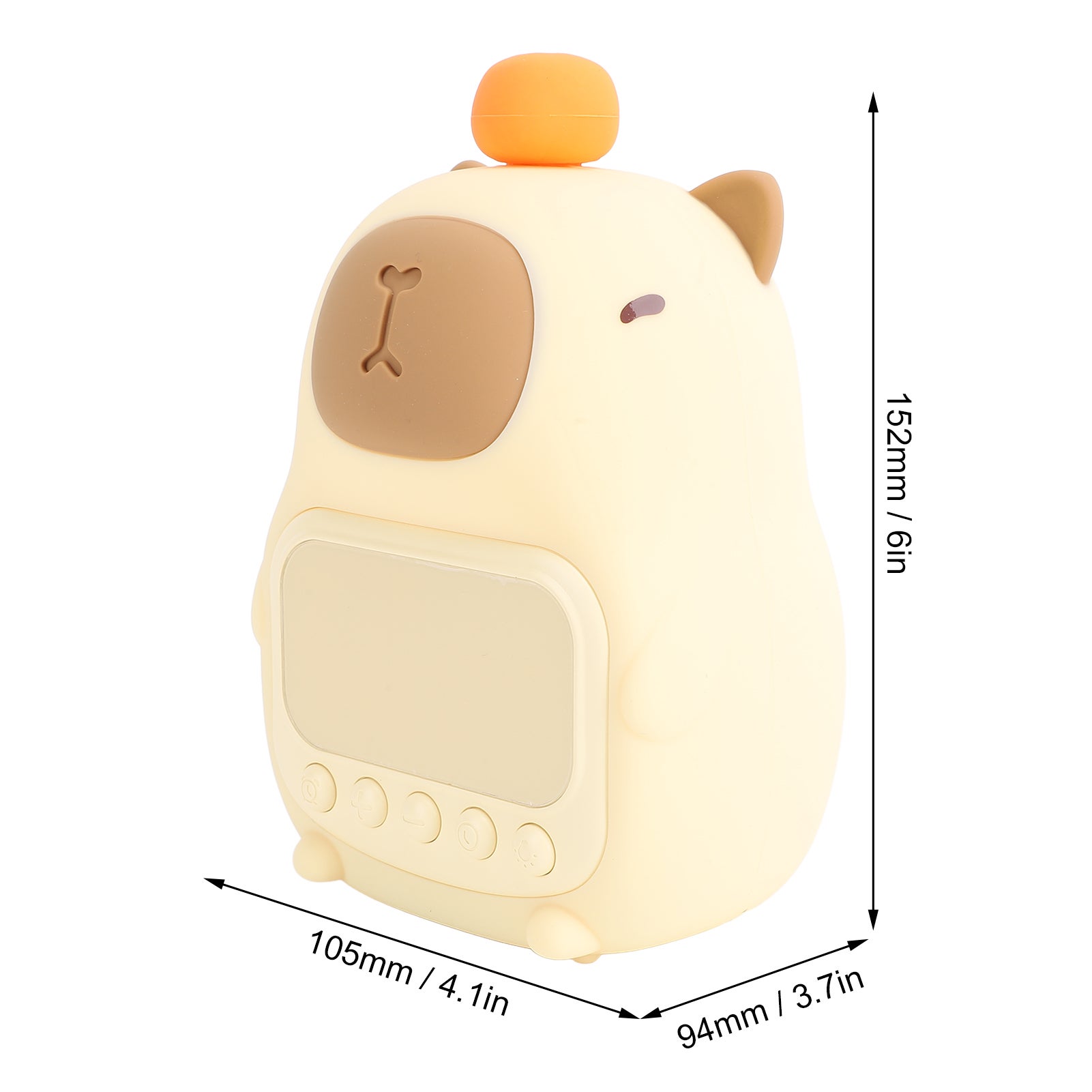 Sveglia Capibara con luce notturna per bambini, sveglie carine per camerette, lampada da tavolo in silicone per adolescenti | Leroy Merlin