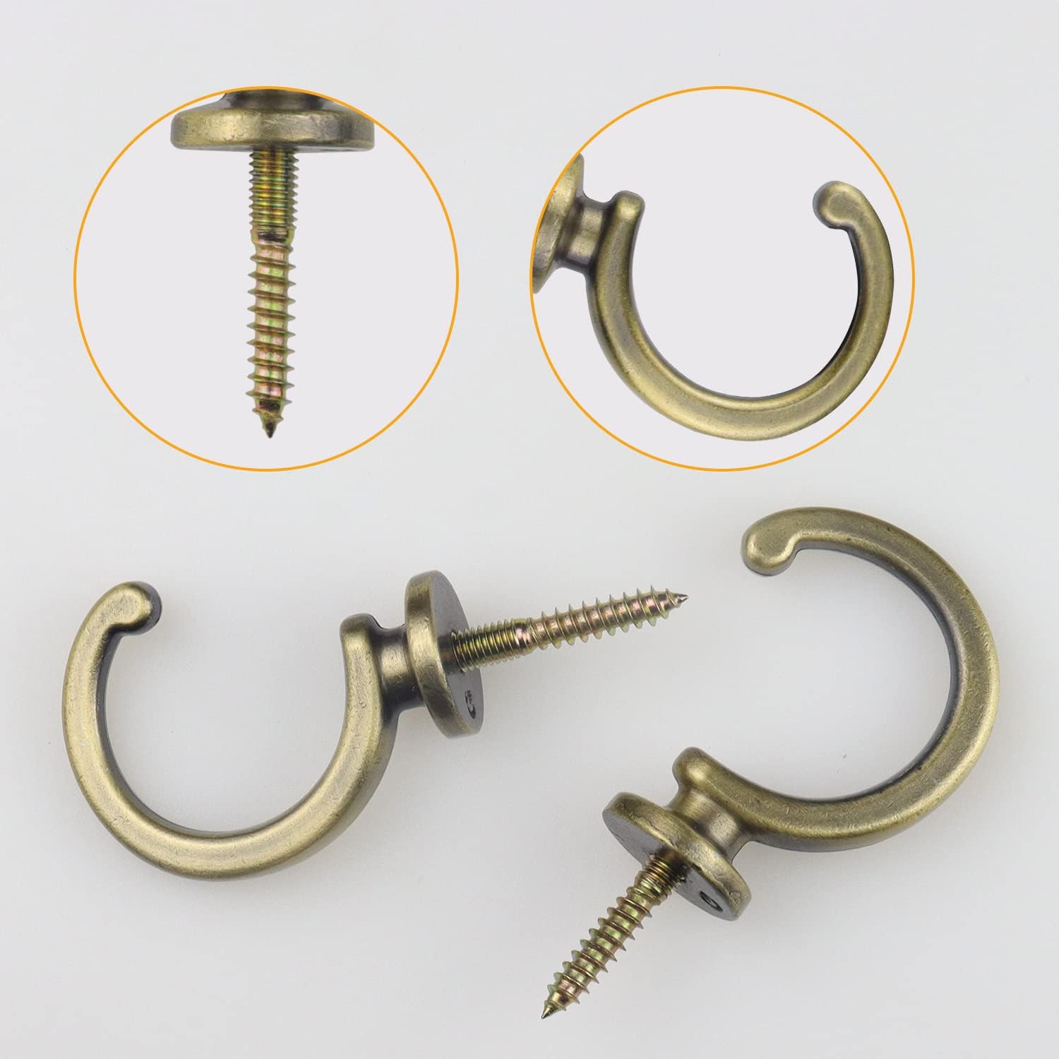 2Pcs Embrasses De Rideaux à Tête Ronde,Attache Rideau