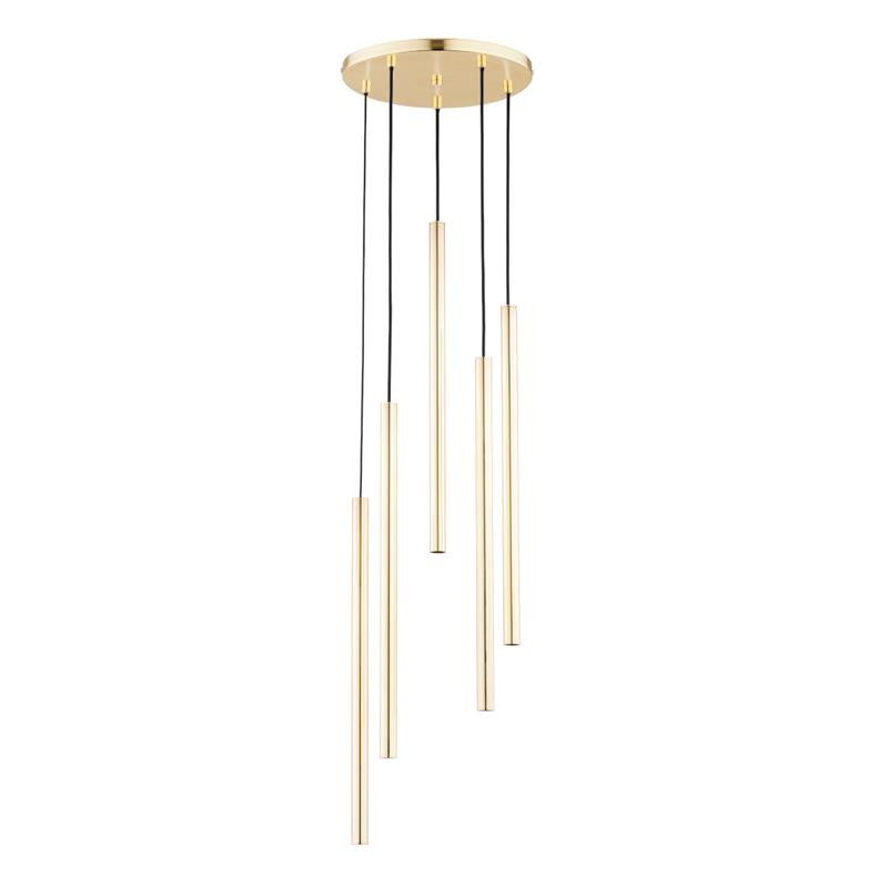Lampa wisząca Collet złota 5xG9x10W dekoracyjna wym: 120 x 30 x 30 cm metal Alfa