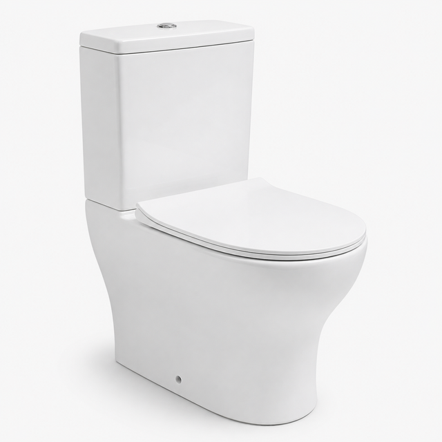 Sanita encostada à parede SENSE -EUR com tampa soft close e sistema Rimless da AzulBath