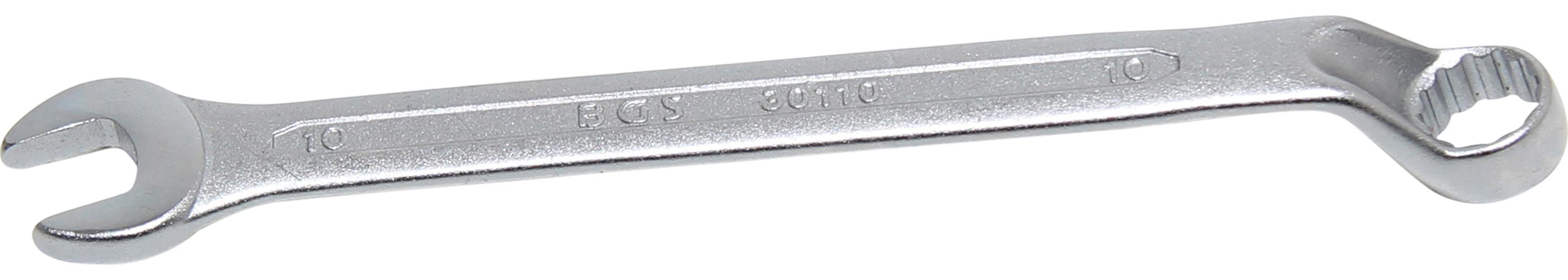 Klucz płasko-oczkowy wygięty BGS SW 10 mm - 30110