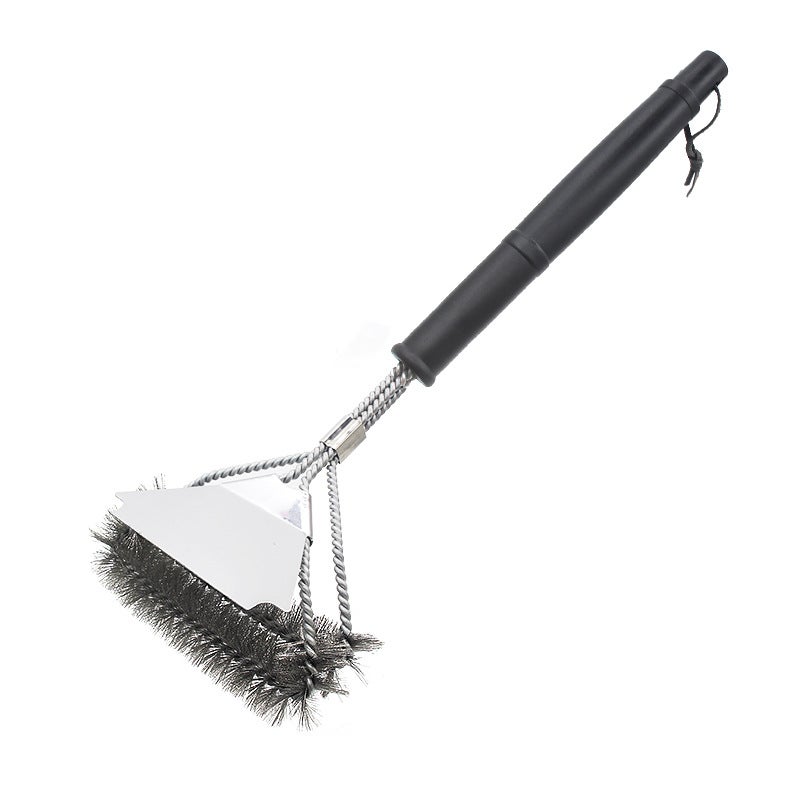 Brosse de nettoyage pour gril, brosse métallique pour four, brosse métallique à long manche sans spatule - 5