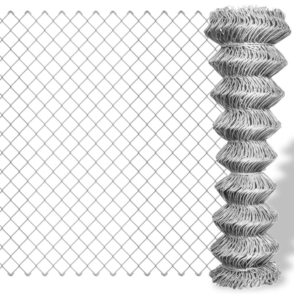 Clôture à mailles losangées Acier galvanisé 15x1,5 m Argenté CFW50974 - 2