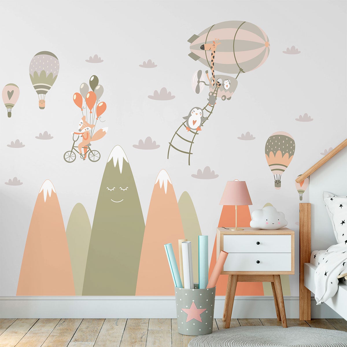 Adesivo bambino di montagna scandinavo flourishing animals - Sticker adesivo - adesivi murali - 110x165cm - 3