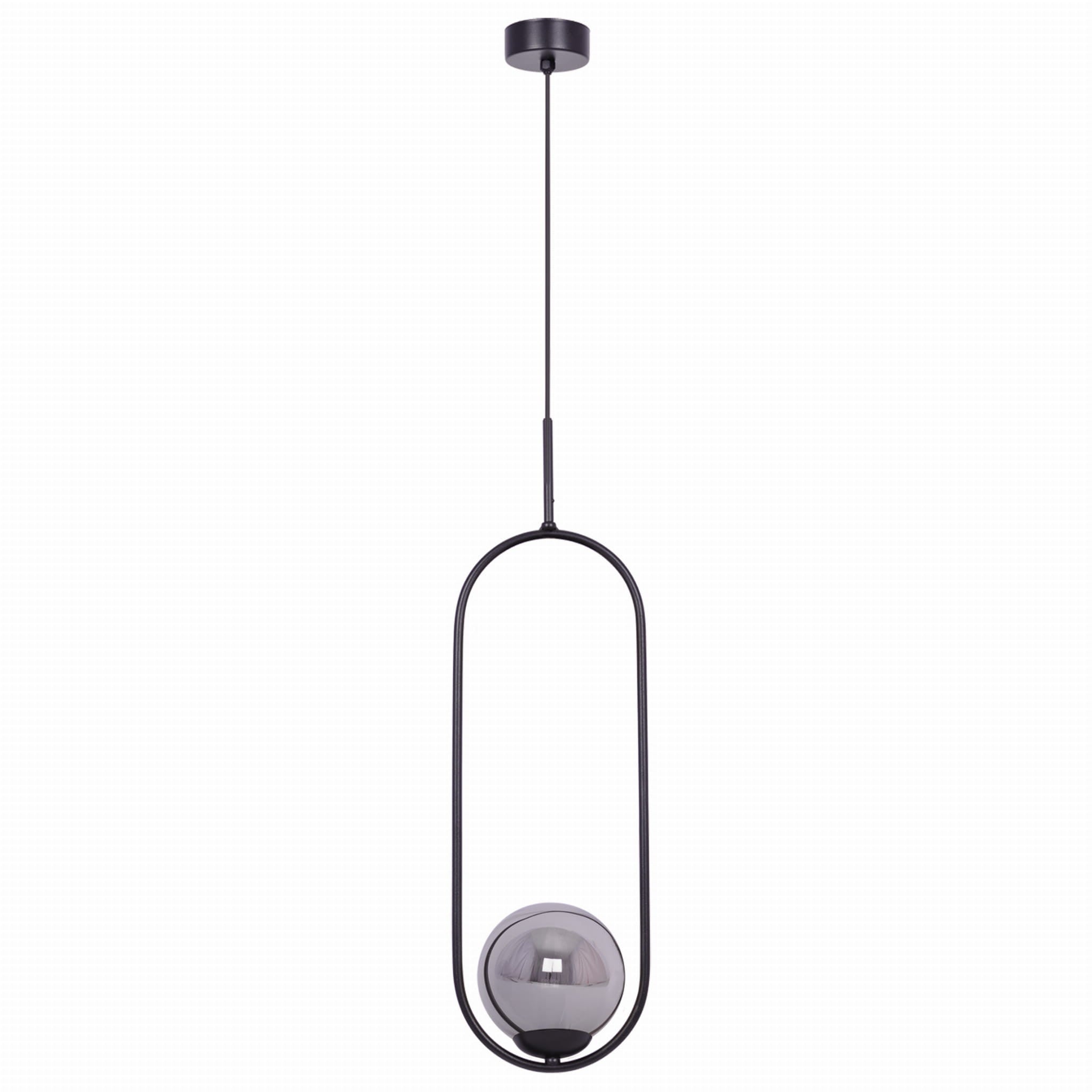 Lampa sufitowa Davos czarno-grafitowa 1xE14x40W wym: 100 x 18,5 x 14 cm szkło Kaja