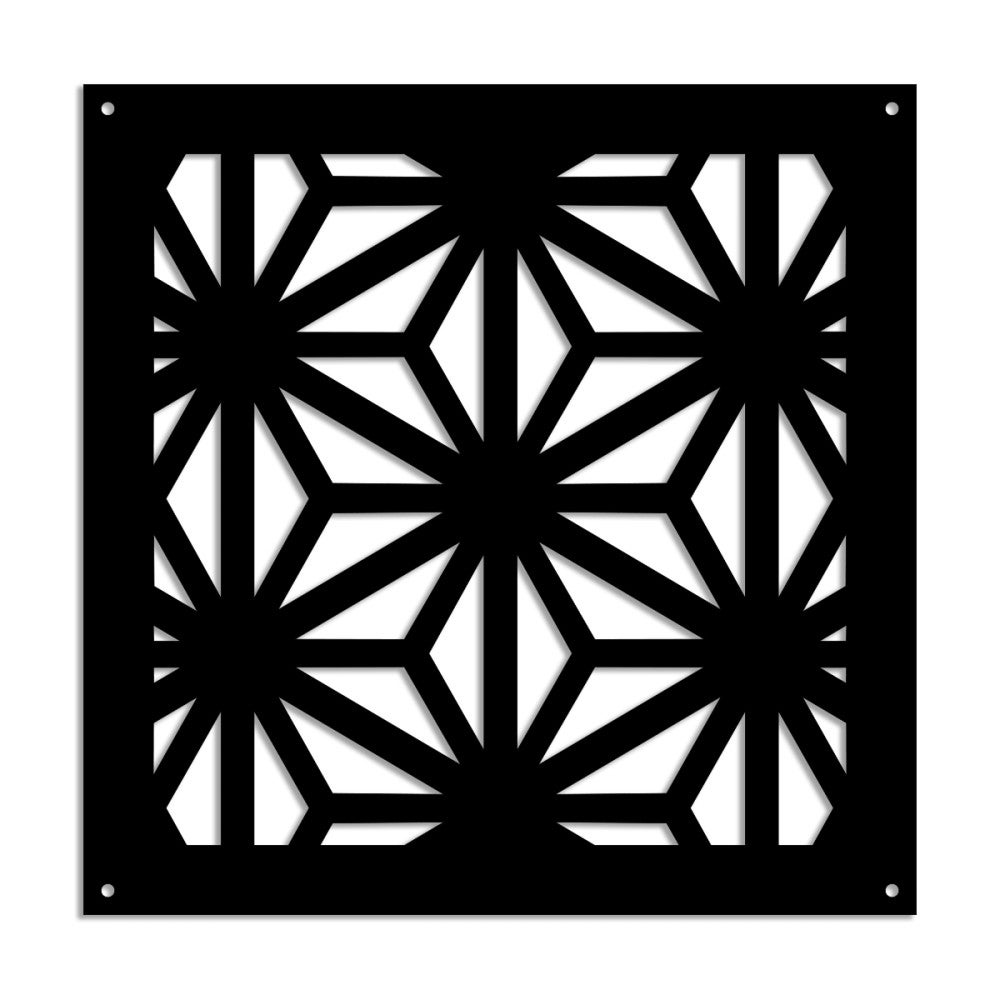 RADIANT - Panel perforowany z PVC - Osłona przeciwsłoneczna - Rozmiar 73x73 cm - Grubość 1 cm - Kolor BIAŁY