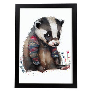 Lot De 6 Posters A4 Bébés Animaux - Loup, Écureuil, Guépard... - Pour Chambre D'enfant Fille Ou Garçon - Papier Brillant Qualité Pro