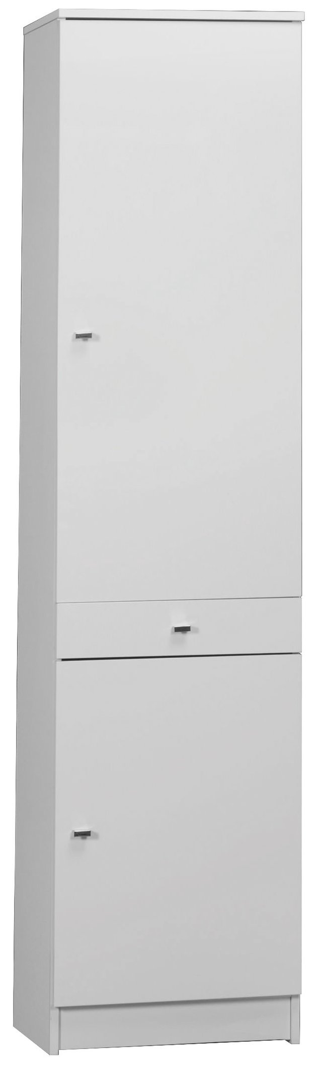 ARMOIRE 2 PORTES + 1 TIROIR 46X34X183 BLANC