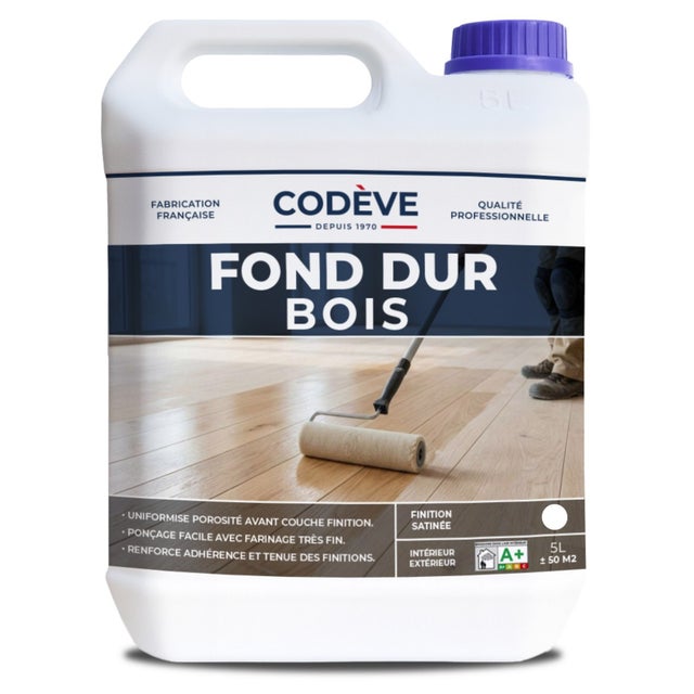 Fond Dur Bois - 5 L - Codeve Bois - Pour Durcir Les Pores De Vos Bois Avant De Recevoir Une Finition Adéquate.
