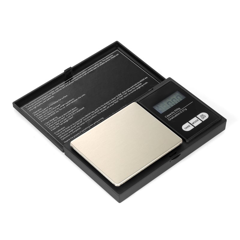 Balance Numérique Portable 500g/0.01g, Précision Élevée, Échelle pour Bijoux et Or, 7 Unités, Éclairage Arrière, Poche Mini, Professionnelle, Poudre - 6