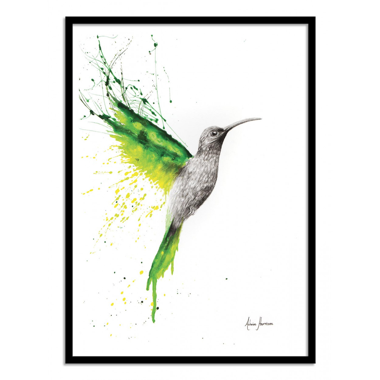 Art-poster - emerald sun - ashvin harrison - con marco negro 30 x 40 cm